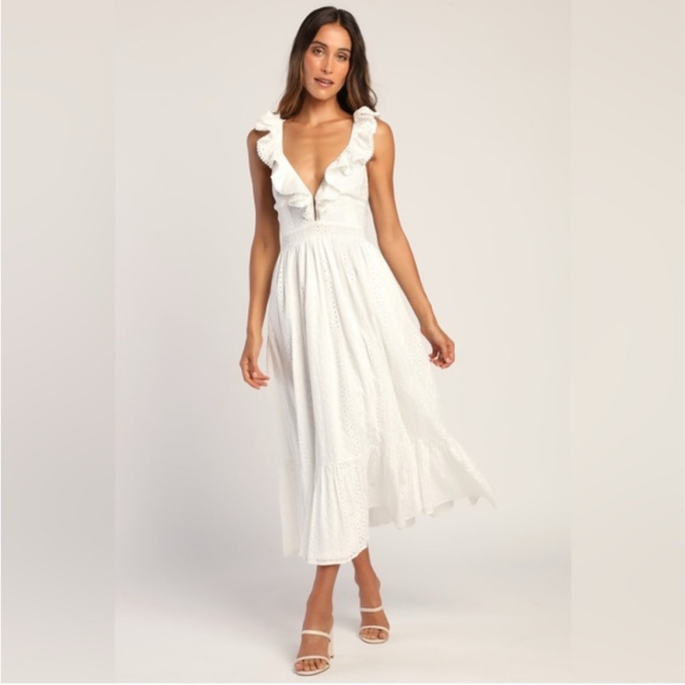 Lulus White Eyelet Dress